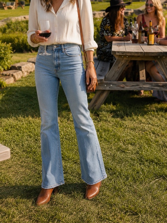 J.Crew Denim - J Crew NWT 24P Full Length Demi Boot Jeans Light Wash High Rise Petite Flare